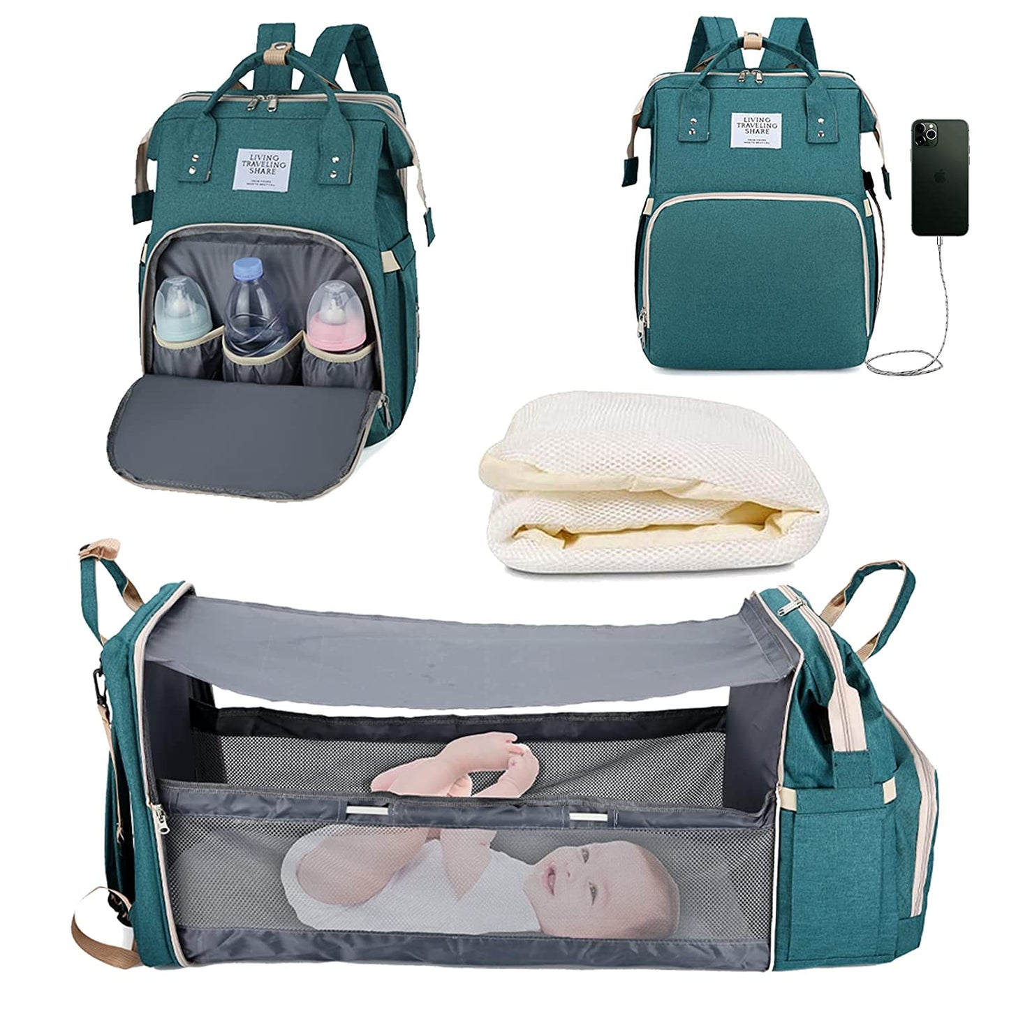 Sac à langer portatif | Berceau de voyage BabyNappy™ - Salon Fournier